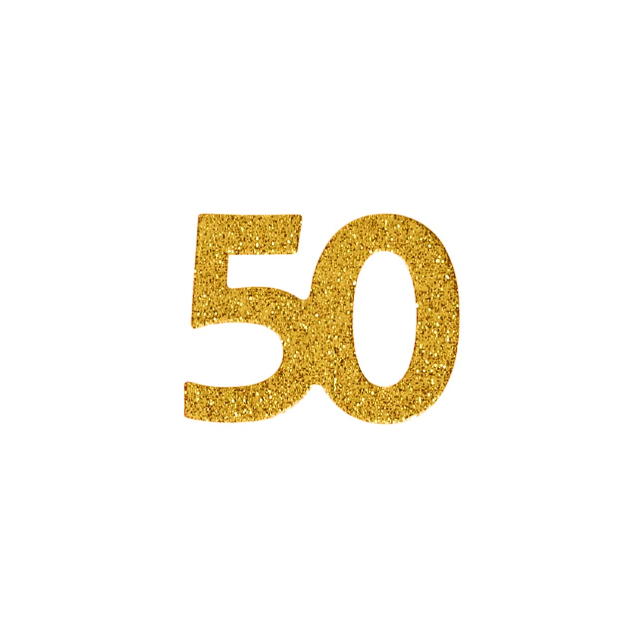 12 Packs: 20 ct. (240 total) 2" Gold 50 Glitter Confetti by Celebrate It™